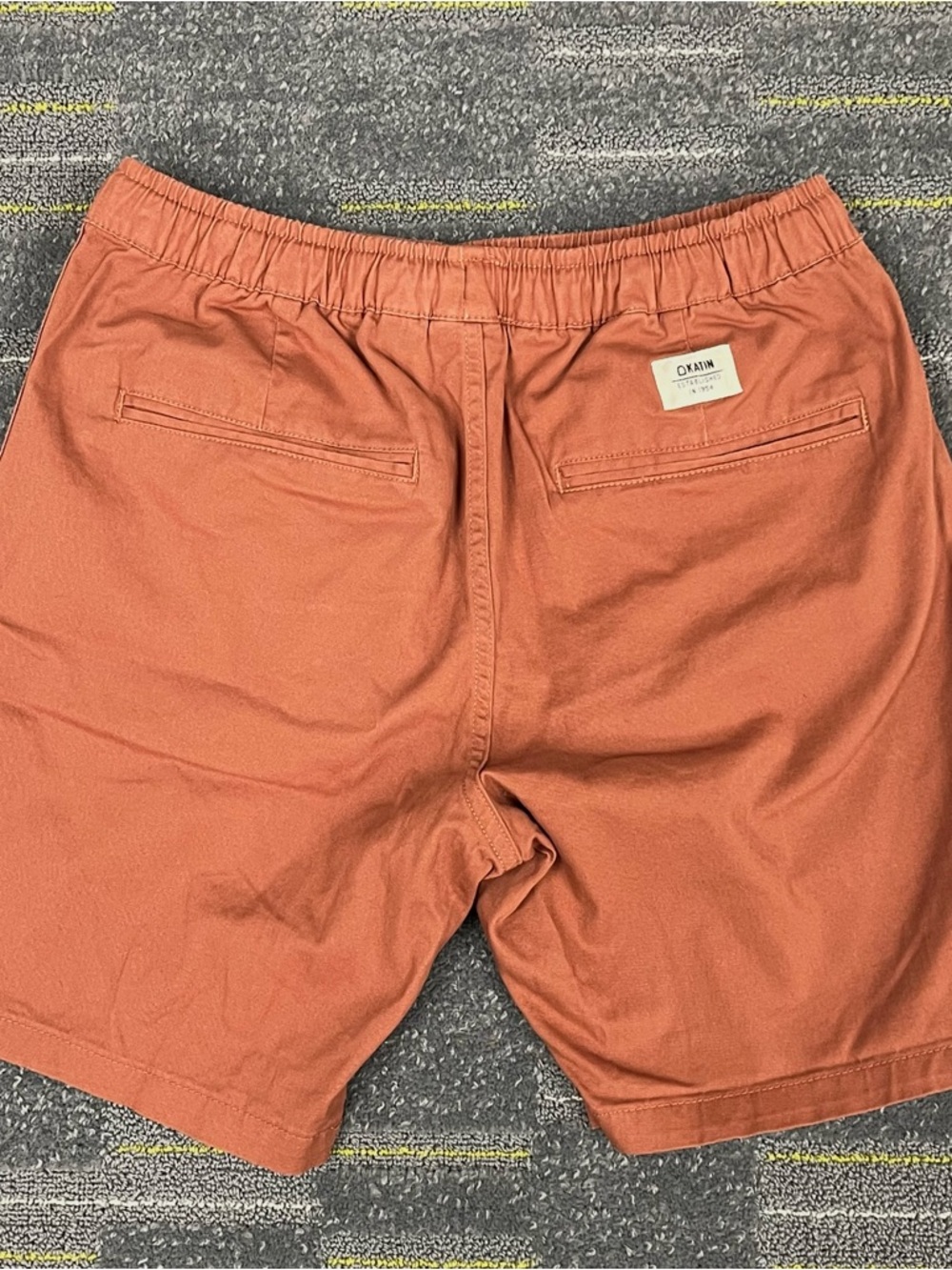 Katin Patio Shorts Men’s Small Red Elastic Waist Comfort Drawstring Beach Preppy - Picture 6 of 11